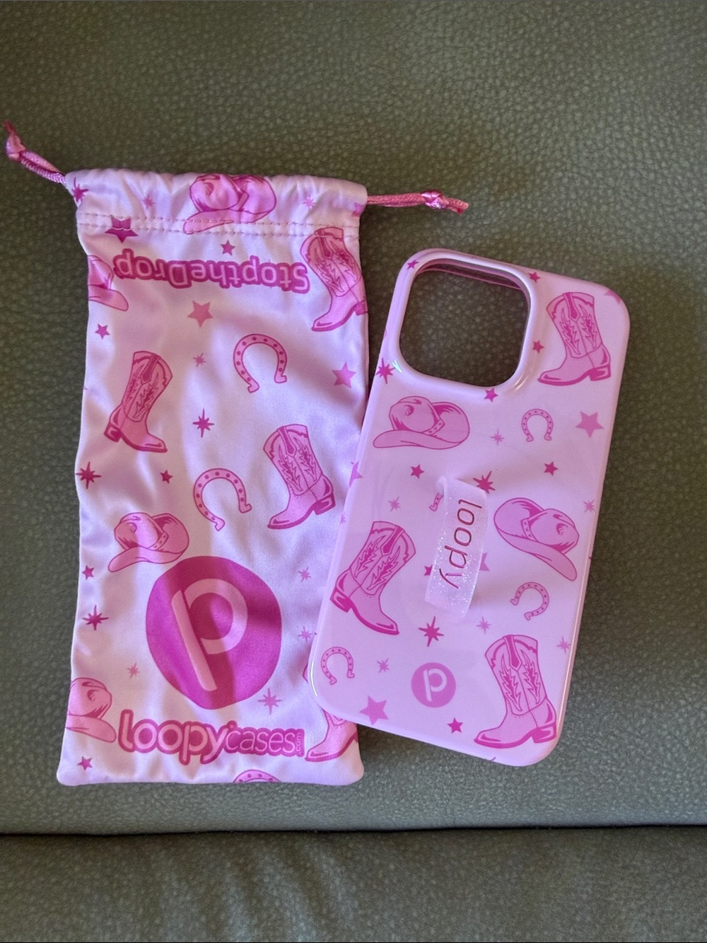 Loopy iPhone 13 Pro Case Pink Cowgirl design